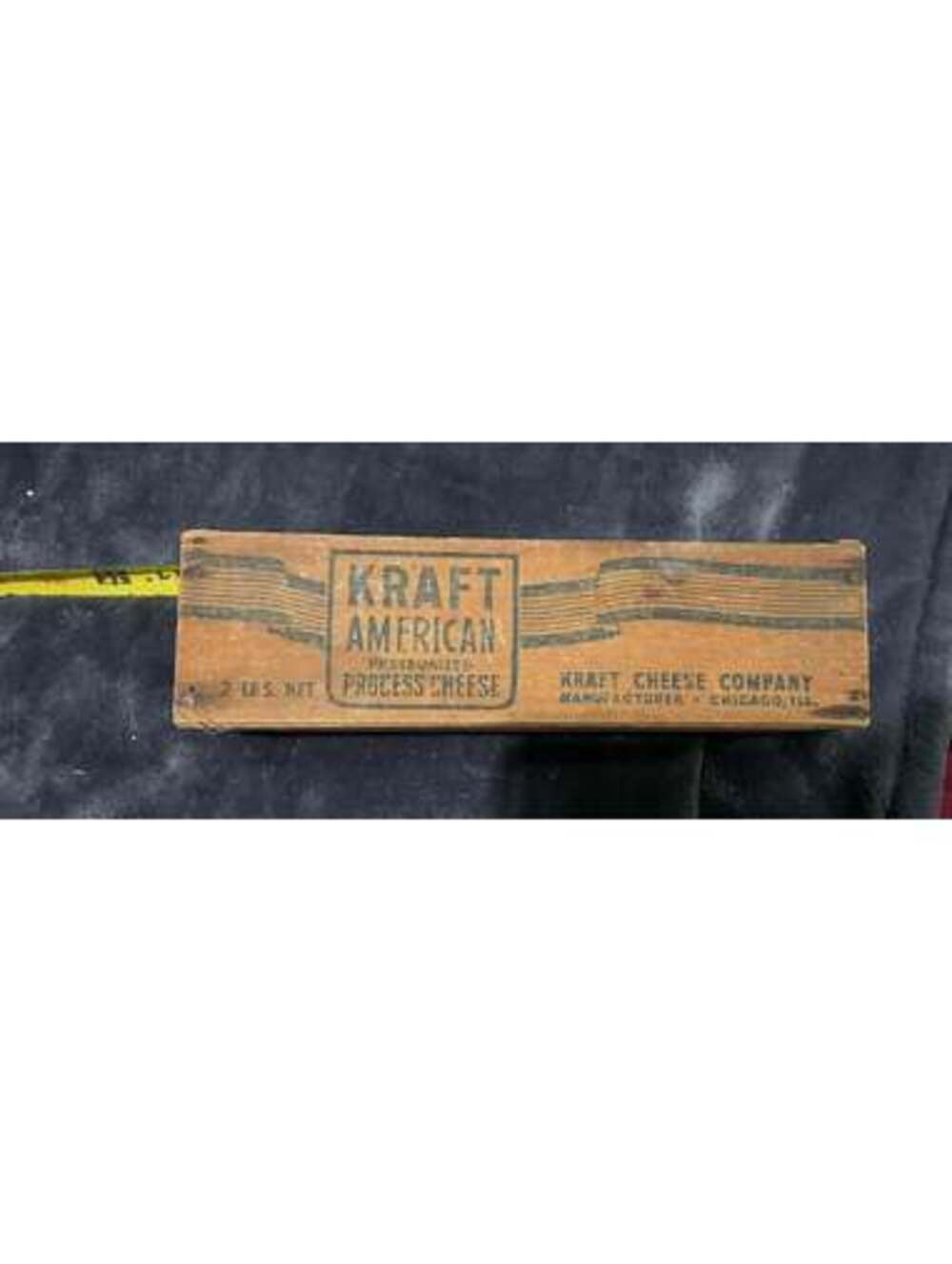 Kraft American cheese box. wood. vintage